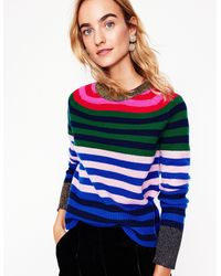 Boden - Olivia Merino Sweater Amaranth, Fireglow Colourblock - Lyst