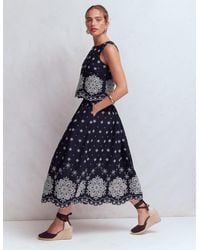 Boden - Verity Broderie Poplin Skirt - Lyst