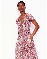 Boden - Robe Style 40S Nicola En Jersey-Multi, Motif Wildflower Garden - Lyst