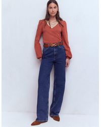 Boden - Metallic Trim V-Neck Top - Lyst