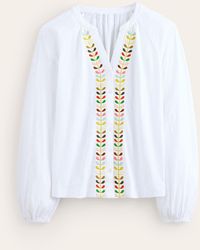 Boden - Embroidered Detail Top - Lyst