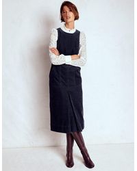 Boden - Ula Box Pleat Cord Midi Dress - Lyst