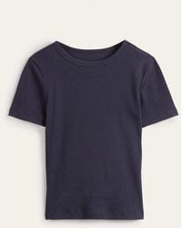 Boden - Ribbed Crew Neck T-shirt - Lyst
