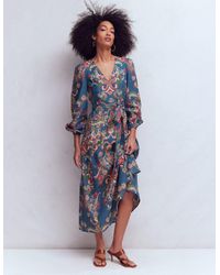Boden - Florence Linen Blend Dress- Enchanting Bouquet - Lyst