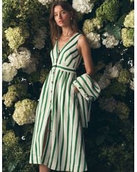 Boden - Catherine Button Linen Dress - Lyst