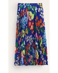 Boden - Pleated Midi Skirt Surf The Web, Wildflower - Lyst
