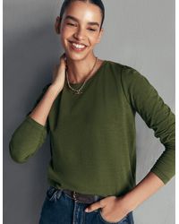 Boden - Cotton Crew Long Sleeve Top - Lyst