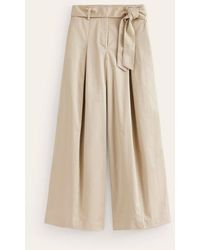 Boden - Palazzo Cotton Sateen Trousers - Lyst