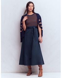Boden - Crew Neck Mix Media Dress - Lyst