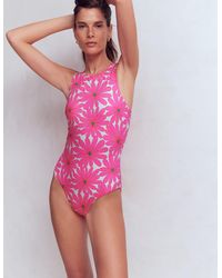Boden - Sporty High Neck Swimsuit - Lyst