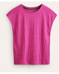 Boden - Louisa Crew Neck Linen T-Shirt - Lyst