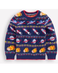 Boden - Pull Motif Jacquard-Espace Bleu Marine Universitaire - Lyst