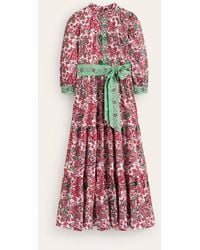 Boden - Alba Tiered Cotton Maxi Dress Multi, Fantastical - Lyst