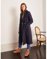 Boden Edale Mantel mit Gürtel NAV - Blau
