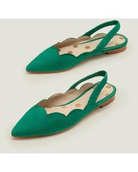 forest green ballet flats