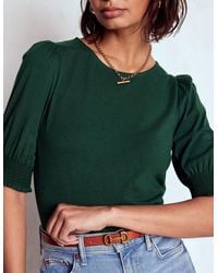 Boden - Short Sleeve Smocked Cuff Top - Lyst