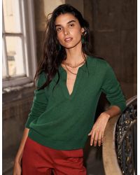 Boden - Elsie Cashmere Henley Jumper - Lyst