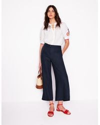 Boden - Weite Leinenhose Mit Verkürztem Schnitt - Lyst