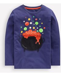 Boden - T-Shirt À Appliqué Zippé-Chaudron Bleu Tribord - Lyst