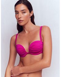 Boden - Pleated Cup Bikini Top - Lyst