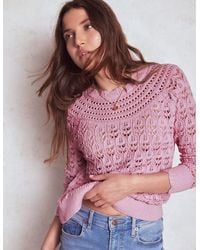 Boden - Crochet Mix Stitch Jumper - Lyst