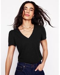 Boden - Sophie V-Neck Slub T-Shirt - Lyst