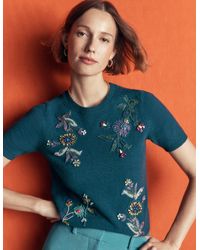 Boden - Ria Embellished Knit T-Shirt - Lyst