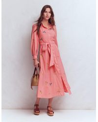 Boden - Embroidered Shirt Dress - Lyst