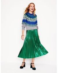Boden - Camilla Metallic Midi Skirt - Lyst