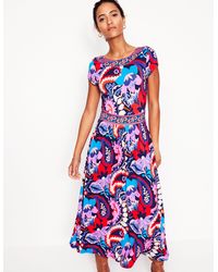 Boden - Melanie Jersey Midi Dress-French, Botanical Paisley - Lyst
