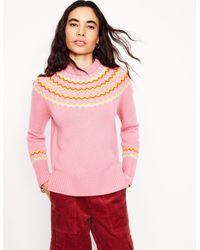 Boden - Cashmere Fair Isle Jumper - Lyst