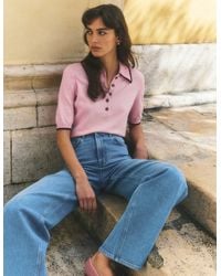 Boden - Collared Knitted T-Shirt - Lyst