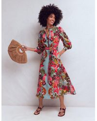 Boden - Ava Linen Blend Midi Dress - Lyst