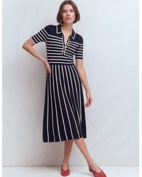 Boden - Collared Knitted Midi Dress - Lyst