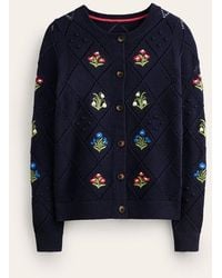 Boden - Cotton Embroidered Cardigan - Lyst