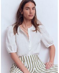 Boden - Leah Short Sleeve Linen Top - Lyst