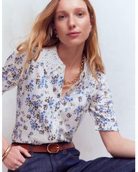 Boden - Nessa Broderie Collar Blouse - Lyst