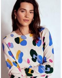 Boden - Lydia Cashmere Sweater Bright Green, Lobster - Lyst
