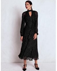 Boden - Tie Neck Midi Dress - Lyst