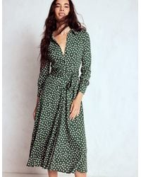 Boden - Marcia Jersey Shirt Dress Hunter, Painted Dot - Lyst