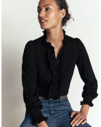 Boden - Jersey Frill Blouse - Lyst