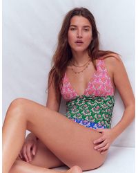 Boden - Mykonos Deep V Swimsuit - Lyst