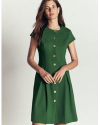 Boden - Short Pleated Ponte Dress - Lyst