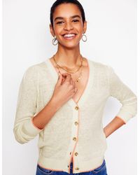 Boden - Liv Strickjacke Aus Leinen Mit V-Ausschnitt - Lyst