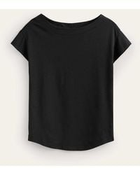 Boden - Superweiches t-shirt mit u-boot-ausschnitt - Lyst