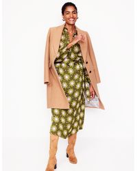 Boden - Robe Midi Jasmine En Satin-Mousse Hivernale, Motif Celestial - Lyst