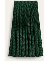 Boden - Pleated Midi Skirt Bright Green, Terrace Geo - Lyst