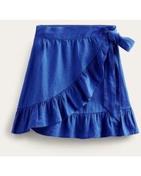 Boden - Linen Flippy Wrap Skirt - Lyst