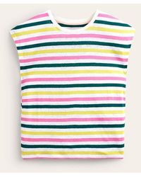 Boden - Louisa Crew Neck Linen T-Shirt Multi - Lyst