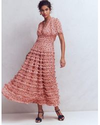 Boden - V-Neck Ruffle Tulle Dress - Lyst